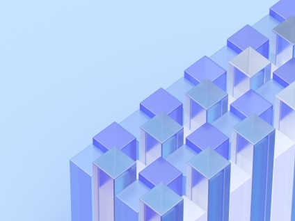 abstract purple 3d blocks
