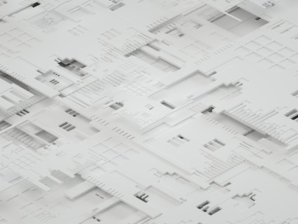 abstract white computer chip