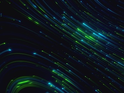 Abstract green and blue lights